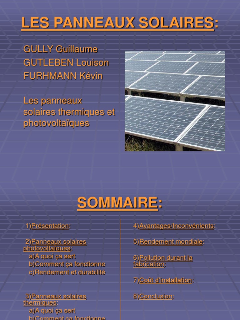découvrez notre guide complet sur l'évaluation des panneaux solaires. apprenez à analyser leur efficacité, coût, et impact environnemental pour faire le meilleur choix pour votre énergie renouvelable.